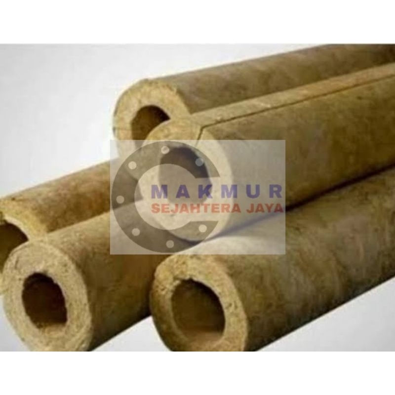 ROCK WOOL PIPA INSULATION ROCKWOOL PIPE TEBAL 25MM ( 1/2" SAMPAI 31/2" )