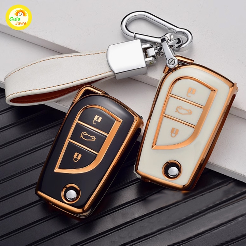 TPU Cover Casing Soft Case Silikon Remote Kunci Sarung Kunci Toyota Innova Reborn G V Hilux Revo