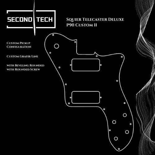 Pickguard Squier Telecaster Deluxe P90 Custom II 3ply custom akrilik mirror