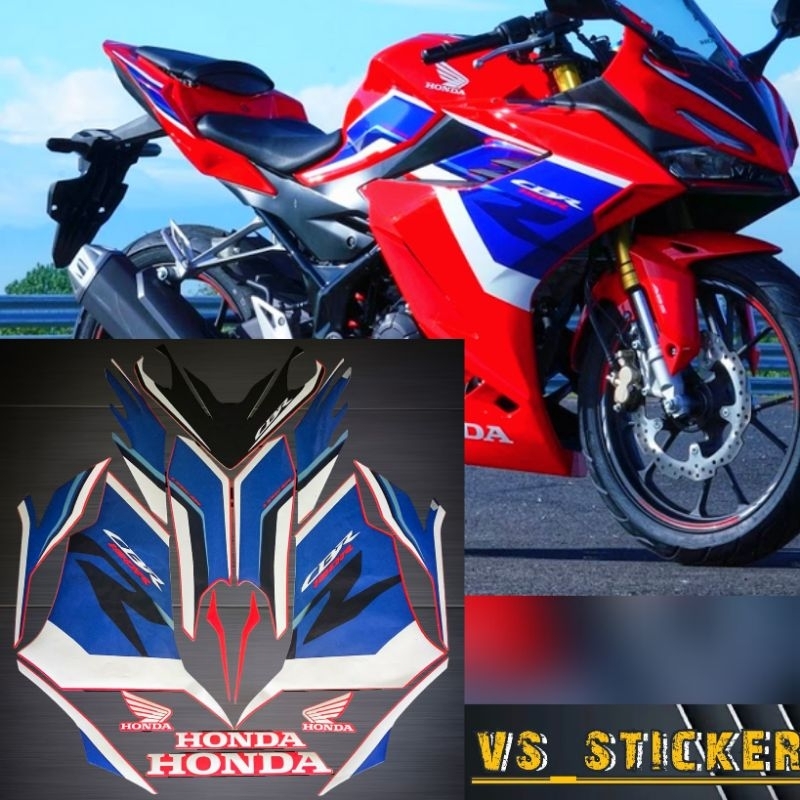 STRIPING LIST STANDART MOTOR HONDA CBR150R CBR 150R 2021 MERAH BIRU TERMURAH