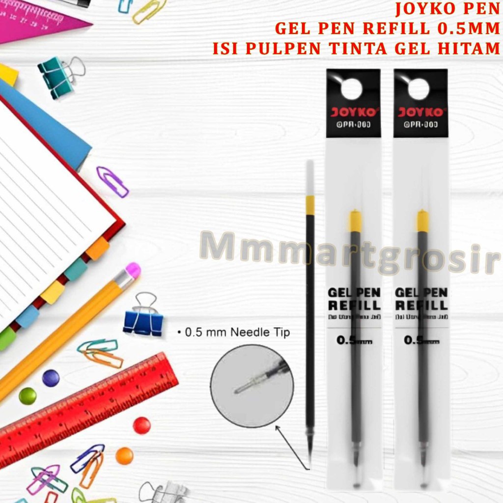 

Joyko / Isi Pulpen Gel Hitam & Biru / Gel Pen Refill 0.5mm / Isi Pulpen GPR-263