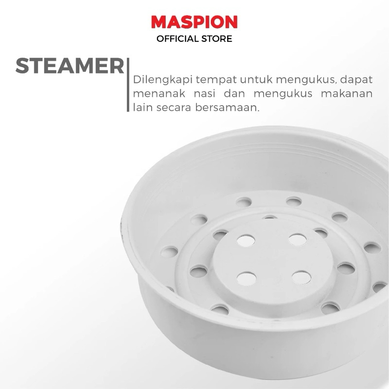 hot product maspion mrj 1003 tss / rice cooker mini 1l 1 liter mrj1003 tss / magic com travel 350