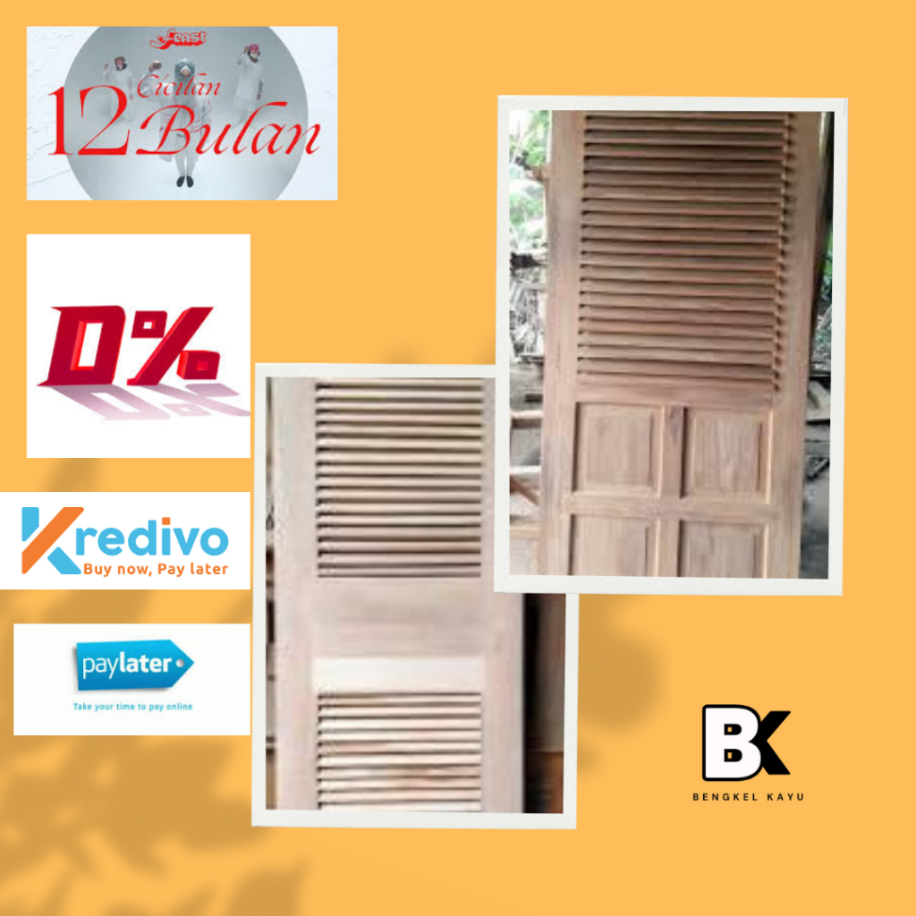 Daun Jendela Klasik Krepyak Kayu Kalimantan Non Jati Daun Jendela Kayu Ukuran Standart 42 x 142 cm