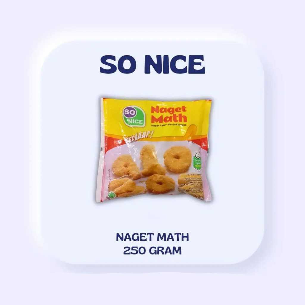 

ADDRIELLA So Nice Nugget Ayam Math 250gr | So Nice/Frozenfood/Frozenfood Murah