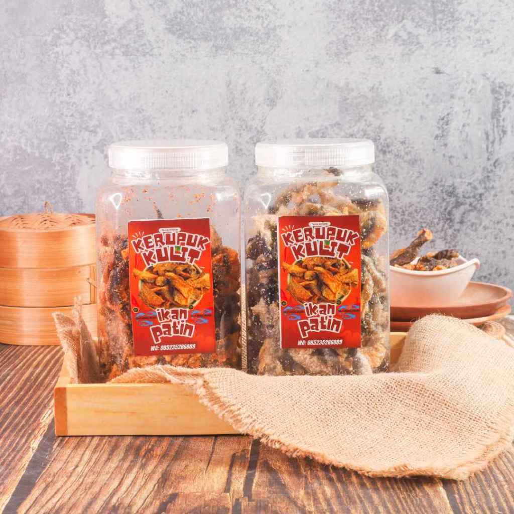 

Kerupuk Kulit Ikan Patin Paket 2 Toples Balado Dan Original