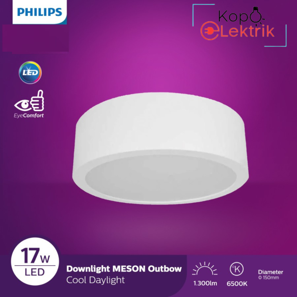 Lampu Led Downlight Philips 17 Watt Bulat Outbow Putih