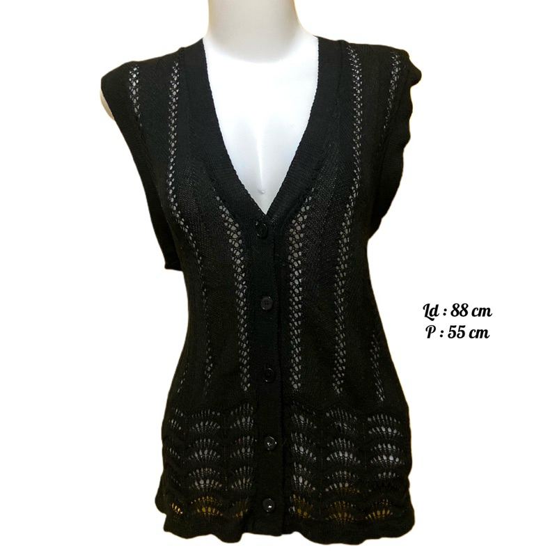 PL  rompi cardigan vest rajut