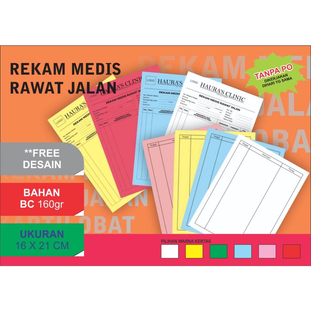 

Cetak Kartu Rekam Medis / Medical Record Card / Kartu Stok Obat & Barang