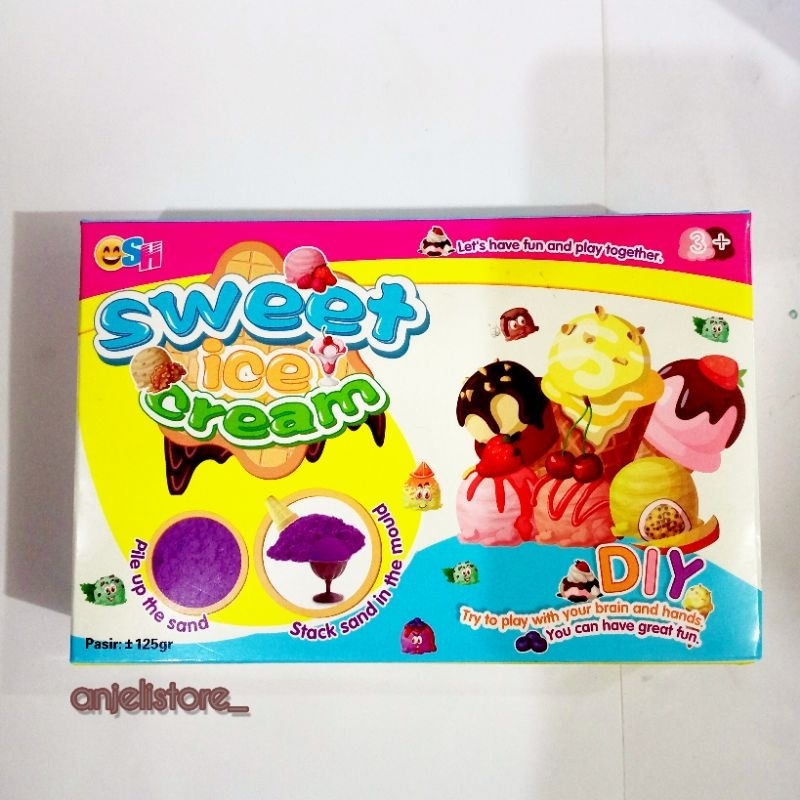 MAINAN ES KRIM SET/ MAINAN ANAK ES KRIM + CETAKAN / MAINAN PASIR CETAK