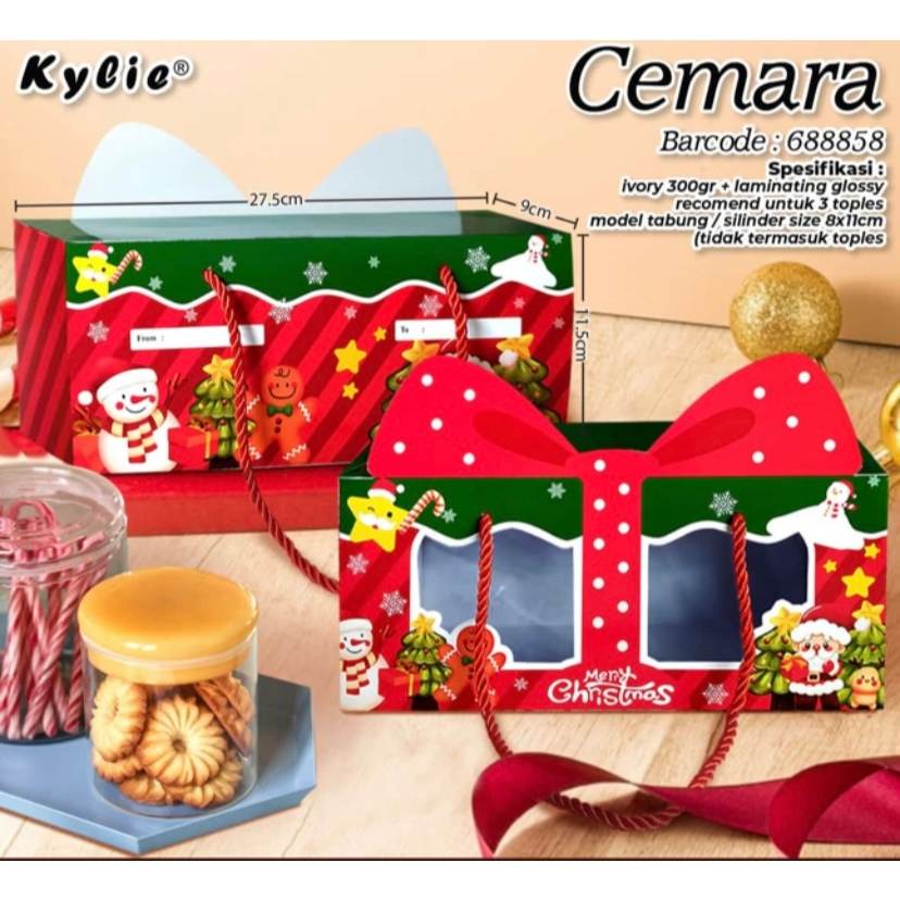 

CEMARA - Box Kue Toples Natal Merry Christmas