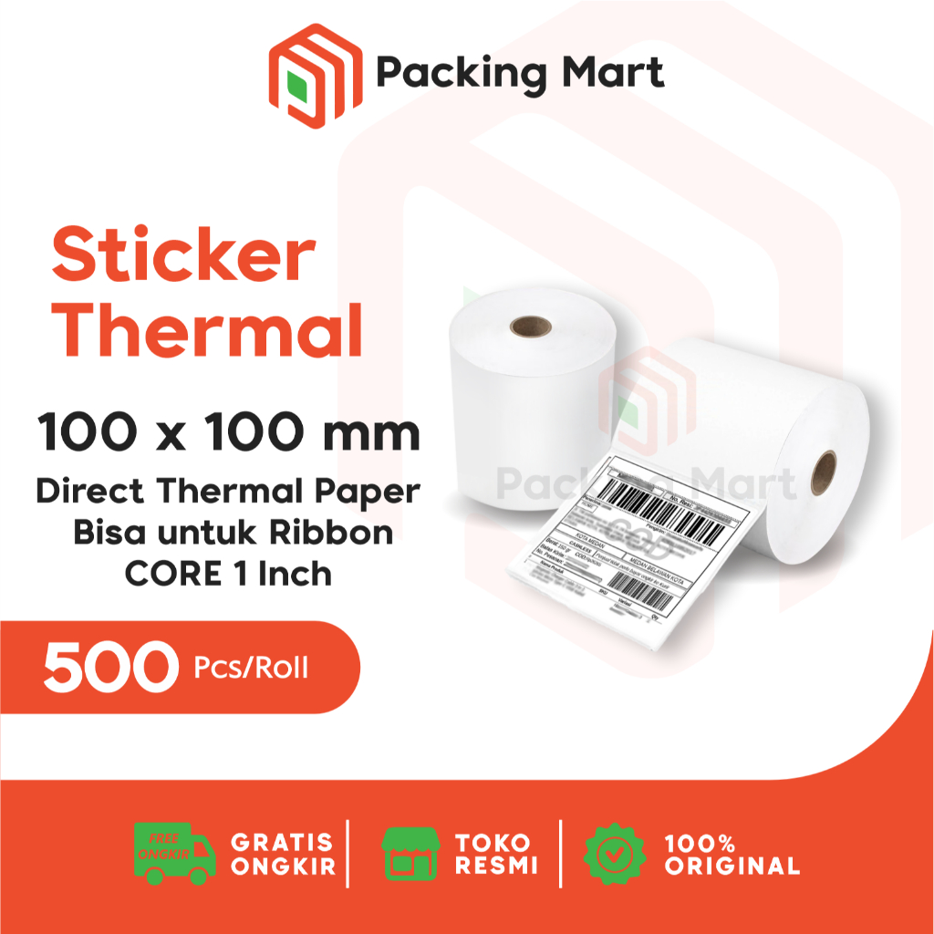 

Label Sticker Resi Direct Thermal 100x100 mm