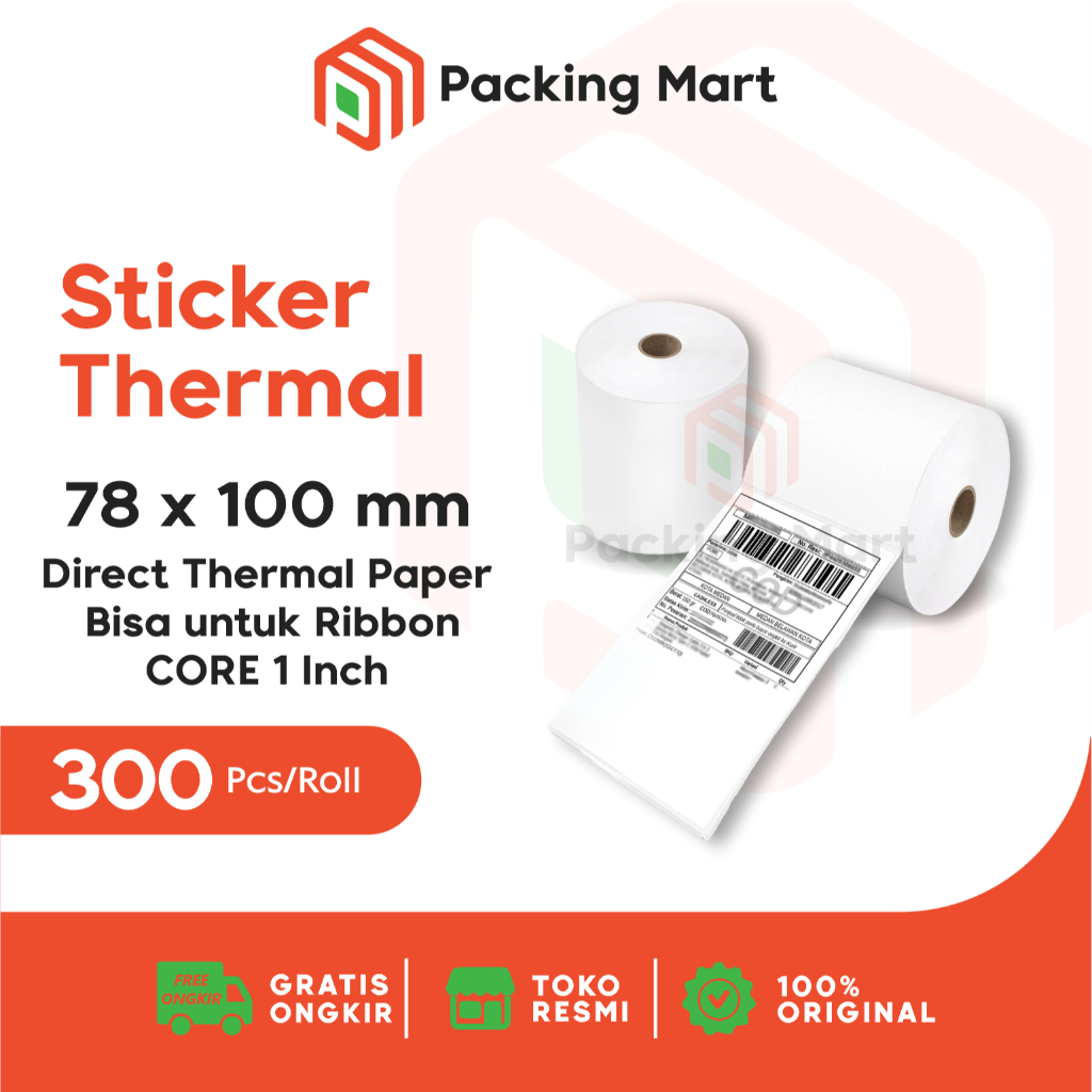 

Label Sticker Resi Direct Thermal 78x100 mm