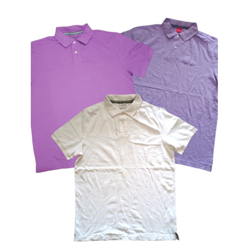 KAOS KERAH S.OLIVER Ungu & Putih