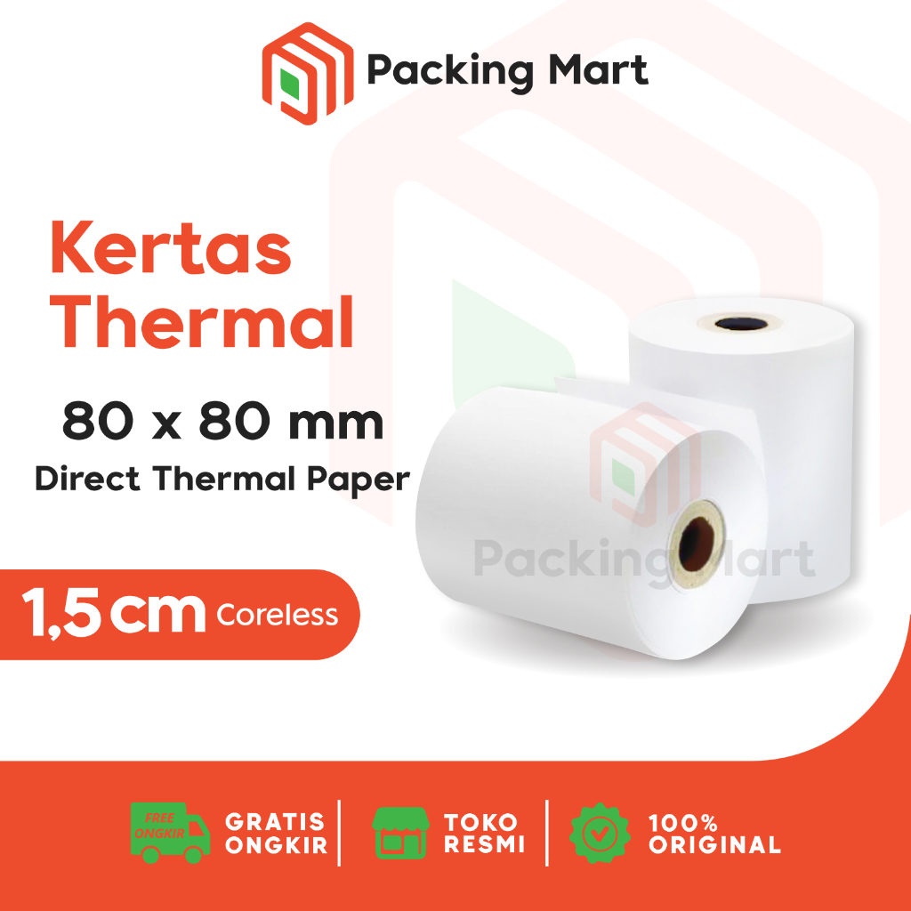 

Kertas Thermal Roll Struk Kasir 80X80 mm