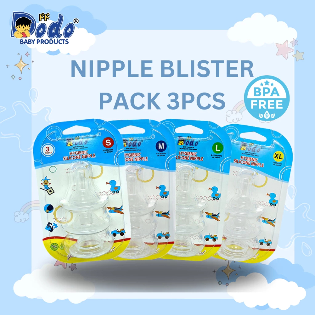 DODO DOT BAYI ISI 3 NIPPLE BLISTER REGULER BULAT S M L XL