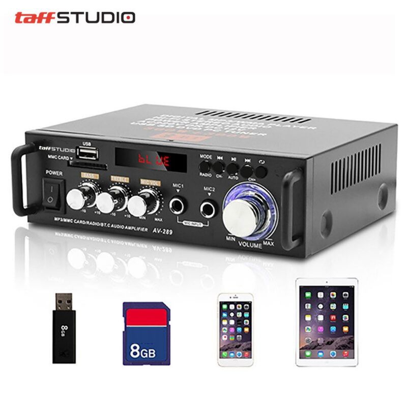 Taffstudio Bluetooth EQ Audio Amplifier Karoke Home Teater FM 600W-AV-298BT