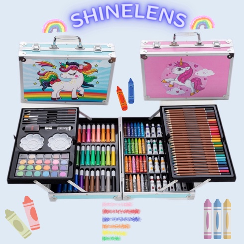 

KODE Q17X Crayon Set 145 Pcs Koper Alumunium Alat Gambar Crayon Set Children Drawing kado anak kado ultah hampers kado lebaran anak