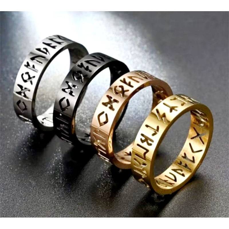 Cincin titanium viking anti karat