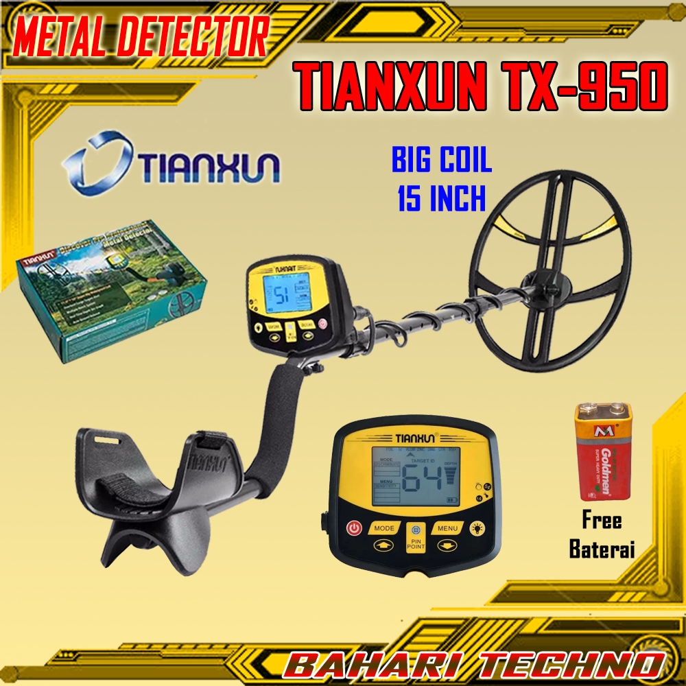 TIANXUN Metal Detektor TX950 Logam Emas Gold Silver Besi Alumunium Pendeteksi Logam Dan Emas Metal D