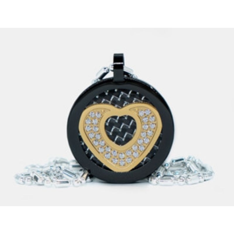 kalung mci aura heart black diamon mini segel