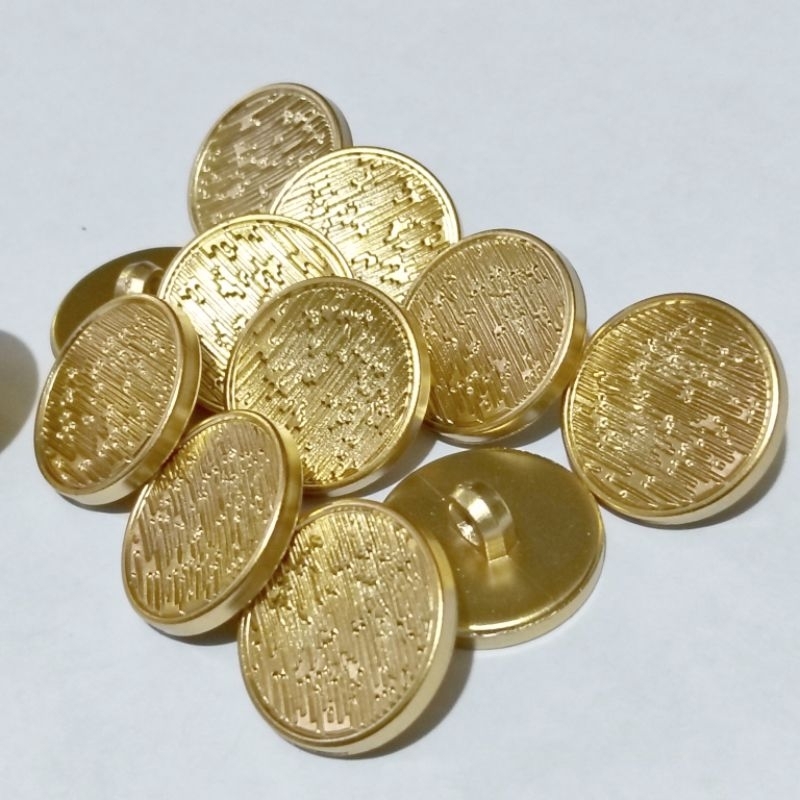 12 biji Kancing jamur - kancing baju motif ULIR GARIS dove 15mm / 18mm / 21mm