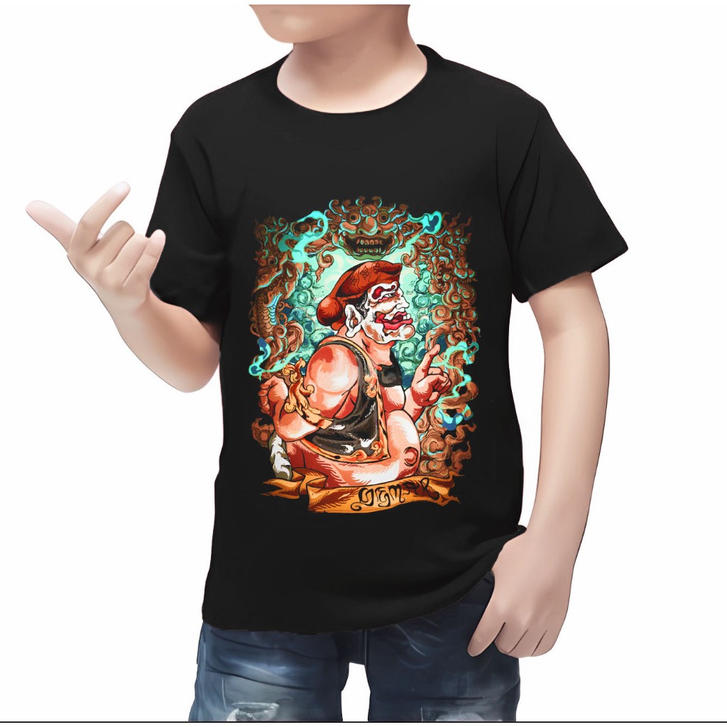 BAJU ANAK LAKI LAKI LENGAN PENDEK GAMBAR WAYANG SEMAR / KAOS DISTRO ANAK KEREN TERBARU MURAH