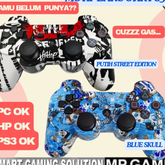 Stik Playstation 3 Stick PS3 Wireless OP HITAM WARNA Stik PS3 Stik PC LAPTOP HP