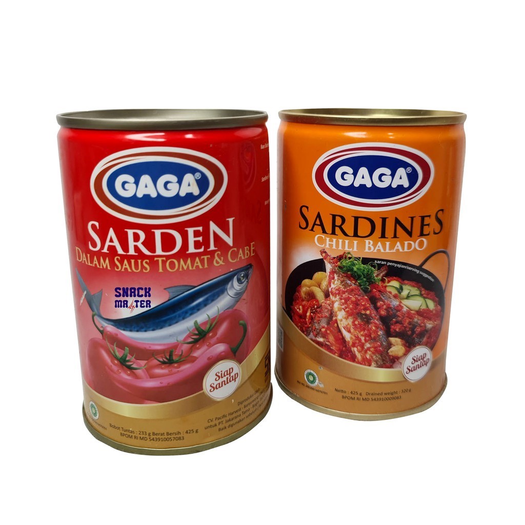 

Sarden Gaga Saus Tomat Cabe dan Sambal Balado 425gr