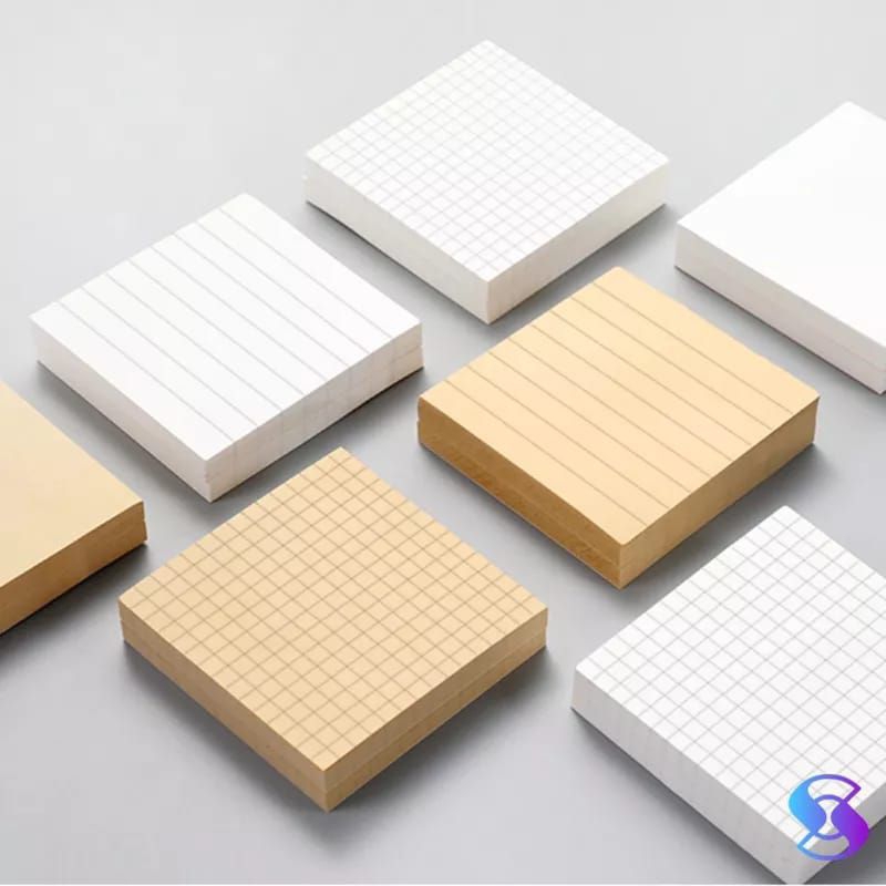 

Memo Pad - Note Catatan Kecil - Plain Planer - Garis - Titik - Kotak - Polos Kertas warna Coklat Dan putih