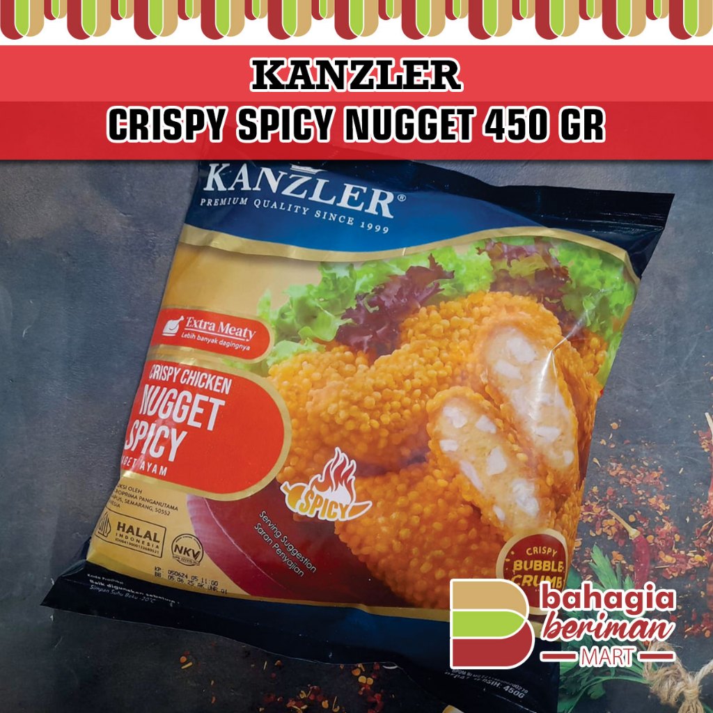 

Kanzler Crispy Spicy Chicken Nugget 450 gram Pedas Gurih