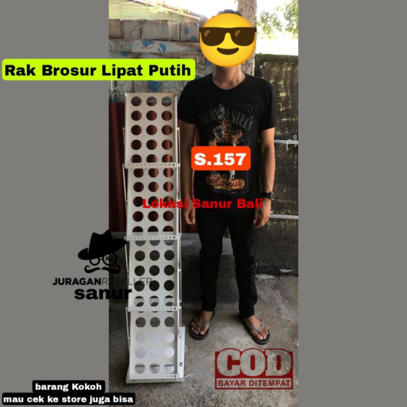 rak lipat display brosur rak majalah warna putih besi cocok untuk di dealer perpustakaan pameran hot