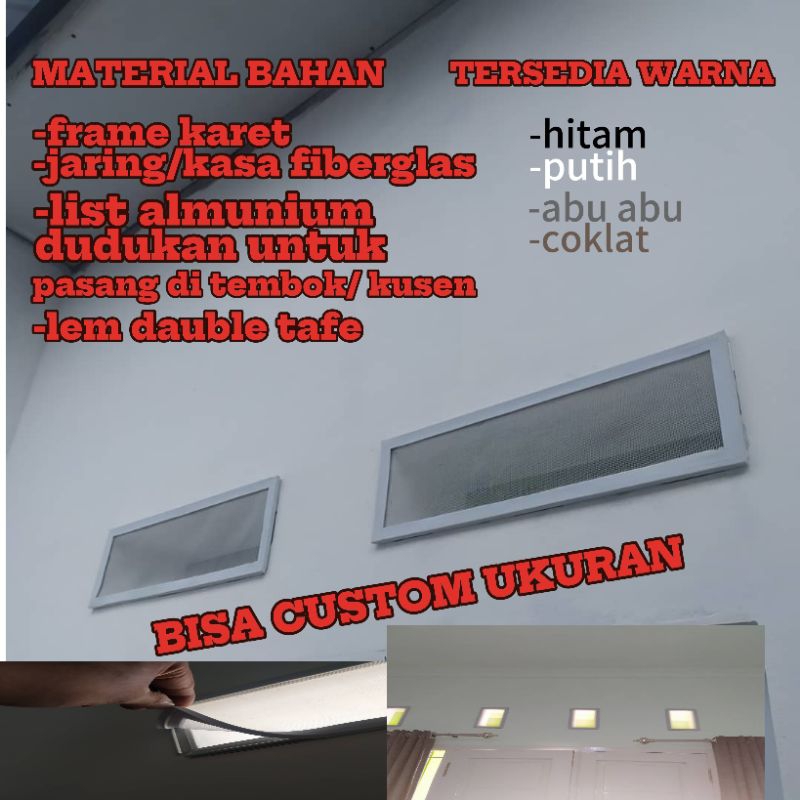 Jaring Nyamuk penutup ventilasi udara rumah penghalang nyamuk dan serangga