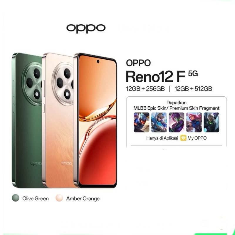 OPPO RENO 12F 5G RAM 12/256  BARU GARANSI RESMI