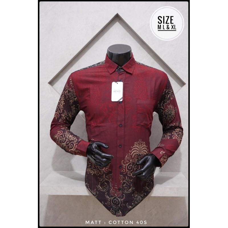 Batik Pria Slimfit Murah Original Azwr