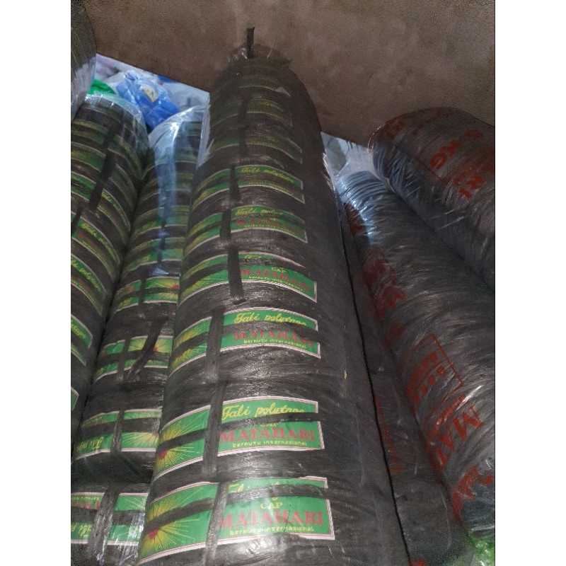 

Tali plastik hitam cap matahari per btg isi 2kg,4kg,5kg