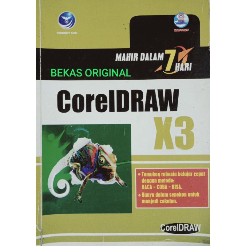 Mahir Dalam 7 Hari Coreldraw x3 Madcoms Andi Publisher Kode K-Kp 001 Asli Original Ori Bekas Lawas A