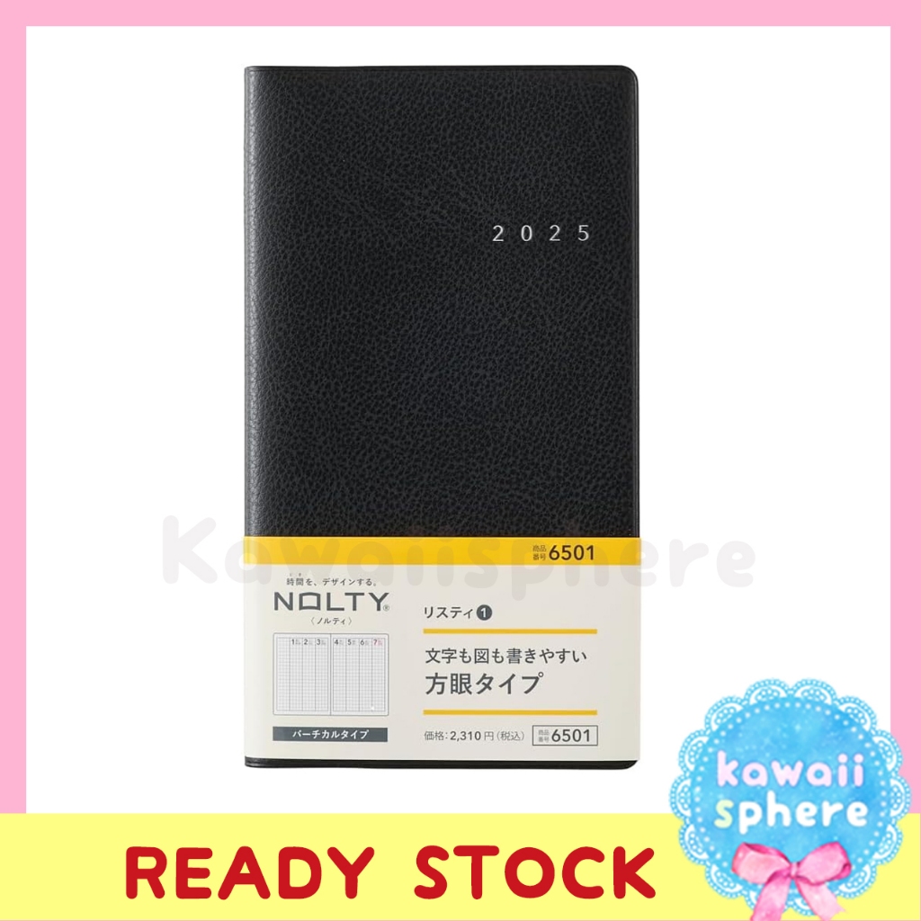 

NOLTY 6501 Black Weekly Listy | Planner NOLTY 2025 | Monthly + Weekly Vertical | Ready Stock Handcarry Jepang