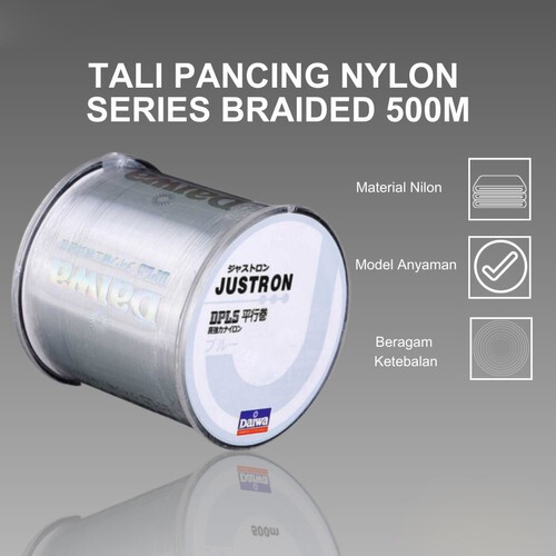 Senar Pancing Nilon Tali Benang Memancing Fishing Braided Thick Line 300M Super Kuat Anti Keriting