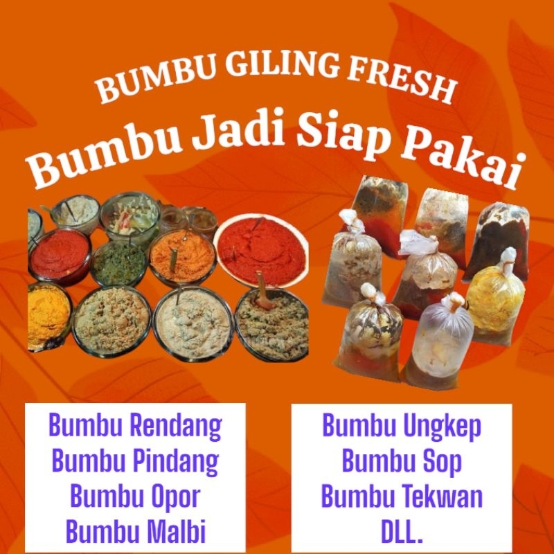 

Bumbu Giling Fresh / Bumbu Jadi Siap Pakai