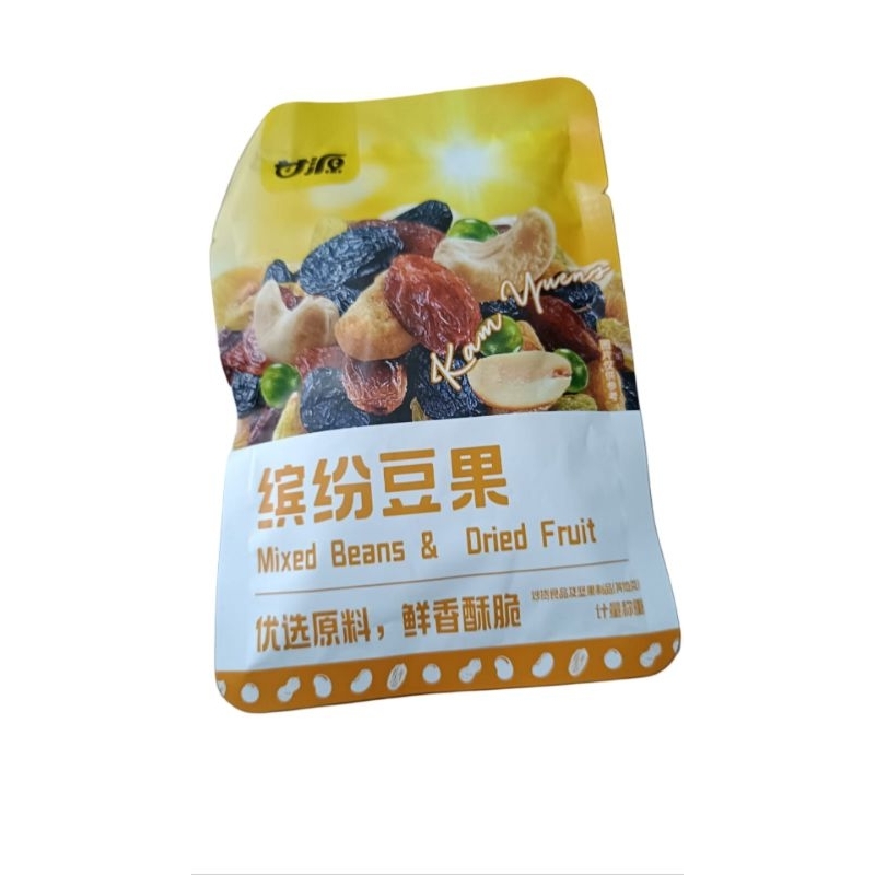 

Trail mix Kacang dan buah kering Gan Yuan Cemilan Sehat Mix Beans n Dried Fruits
