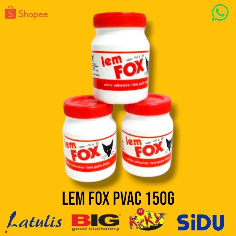 

Lem Fox Putih PVAC 150gr (3pcs)