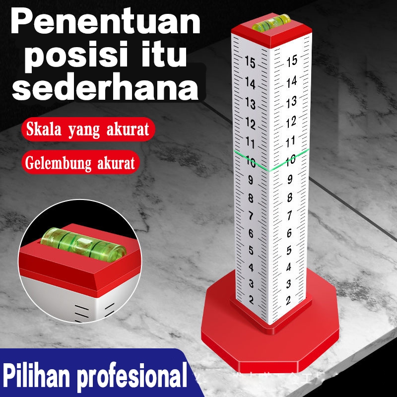 

4sisi Pengukuran level dengan tanda ketinggian yang sama/pencari level/ Penggaris khusus pekerja semen SZID2404042-1