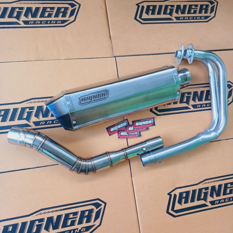 knalpot racing bigvolume r25 cbr250rr mt25 ninja250fi original aigner racing