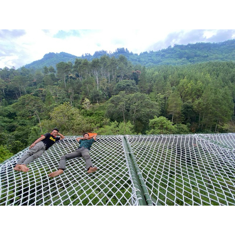 jaring tali nilon 18mm, jaring hammock, jaring outbound, jaring pengaman,