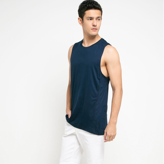 Kaos Kutang Sleeveless Tank Singlet Pria Instacool SVN "Polos" Putih MTL72 Hitam MTL73 Navy MTL74