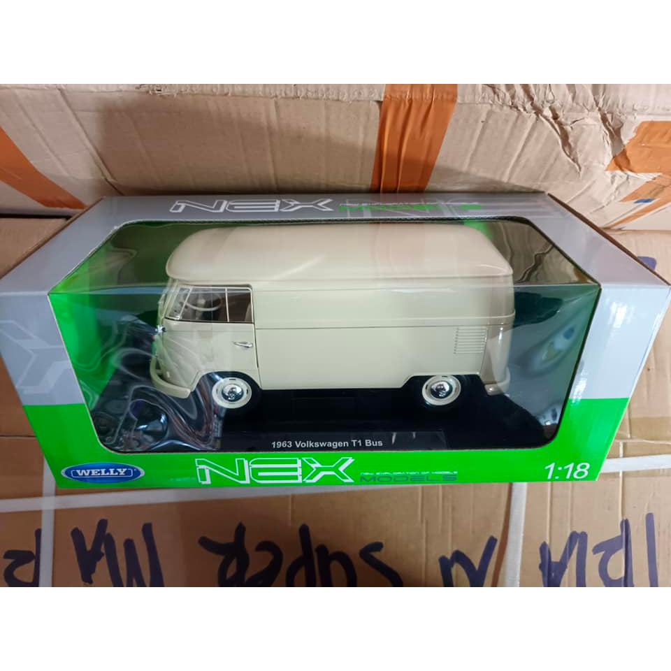 Diecast Bus VW 1963 Volkswagen T1 Bus Miniatur Welly Nex 1:18