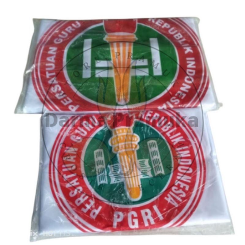 Bendera PGRI Ukuran 80x120cm Satin Peles Tahan Cuaca 20 Biji