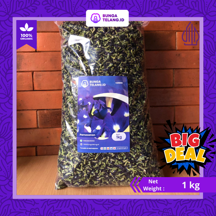 

Bunga Telang Kering Original 1 kg - Organik 100% by Bunga Telang ID