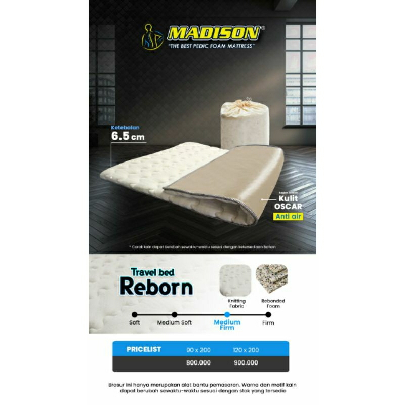 MADISON Tilam Lipat/Gulung Reborn - Tebal 6.5cm