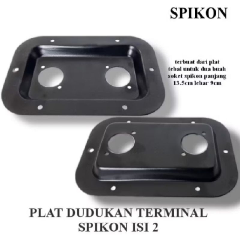 plat spikon plat spikon 2 lubang dudukan spikon dudukan spikon 2 lubang dudukan socket spikon duduka